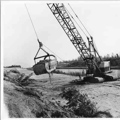 Sturgeon Bay Ship Canal dredging equipment 1964