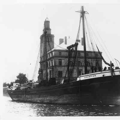 Grampian being towed in Soo Locks