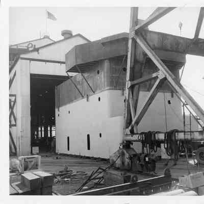 Vessel under construction at Christy Corporation April 22, 1954