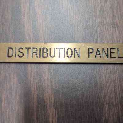 Distribution Panel Nameplate