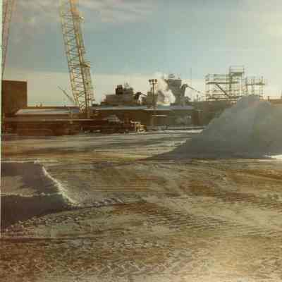 Charles E. Wilson and Sam Laud at Bay Shipbuilding 1991