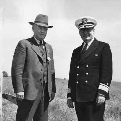 Leathem D. Smith and Admiral Vicory during WWII