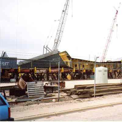 Modules for oil barge being built at Bay Shipbuilding 2007