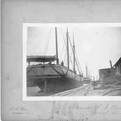 Steamer S.G. Baldwin and consort at Sturgeon Bay Canal Station 1897