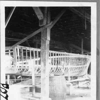 Hull under construction at Sturgeon Bay Boat Works
