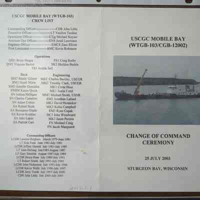 USCGC Mobile Bay change of command program