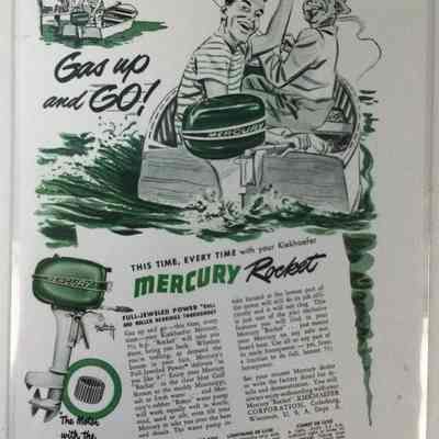 Mercury rocket outboard motor advertisement