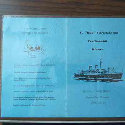 C. Ray Christianson Testimonial Dinner Program