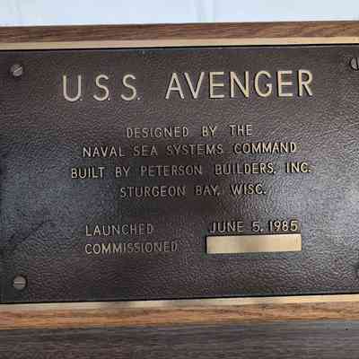 USS Avenger Plaque