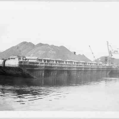 Docked barge July 14, 1937