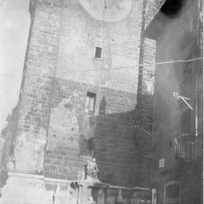 side of building under clock
