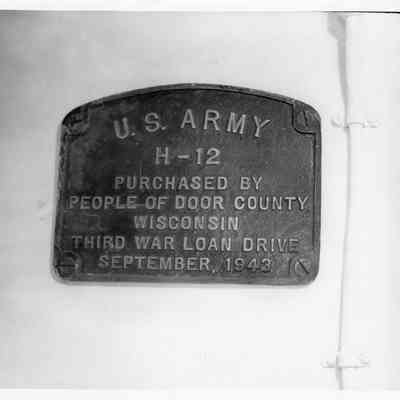 US Army H-12 nameplate