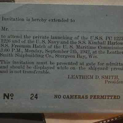 Leathem D. Smith Invitation