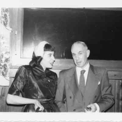 Schatz Chaudoir and Roy Schmitz at Naval Office Party
