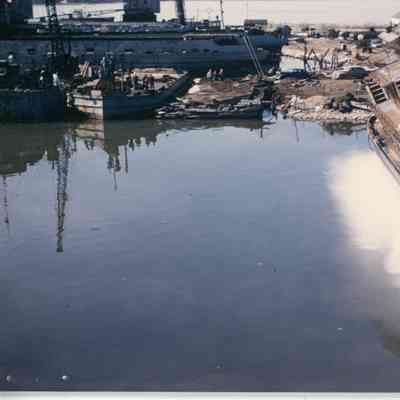 Launching of repaired ship