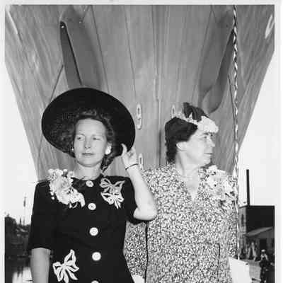 Alva Smith with Mrs. Burgess at PC-1175 christening