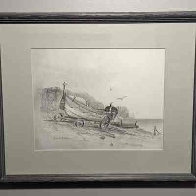 Framed drawing "life boat"