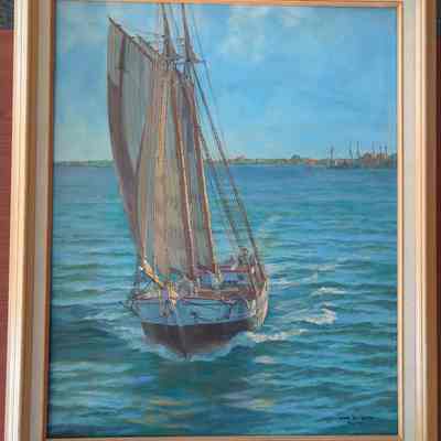 Leaving little sturgeon III oil painting