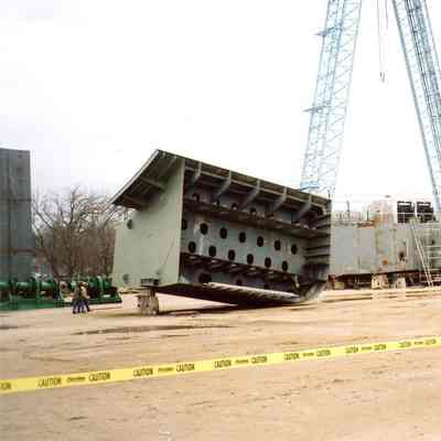 Module for oil barge at Bay Shipbuilding 2008