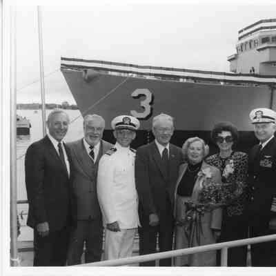 MCM-3 USS Sentry post-launch group photo
