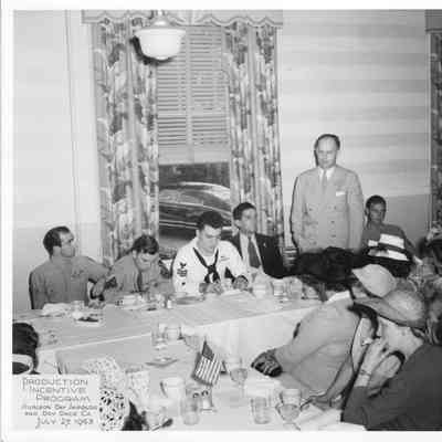 Meal during SBSB&DD Co. production incentive program July 27, 1943