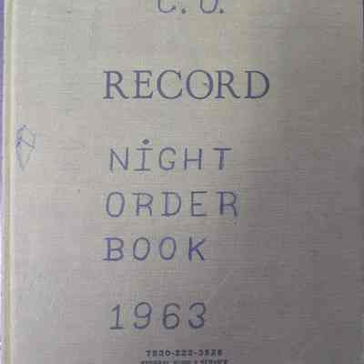 C.O. Night Order Book 1963