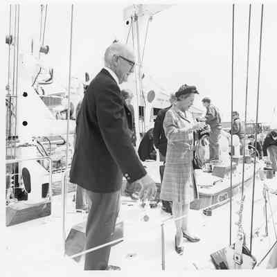 People standing on deck of Norwester