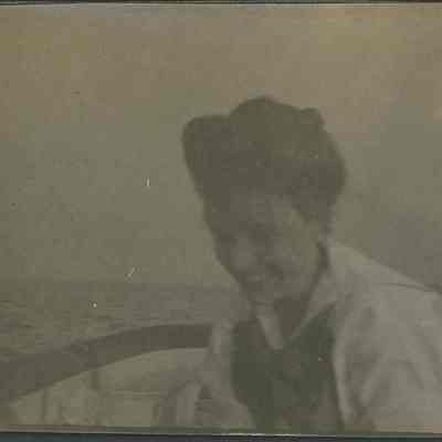 woman smiling in boat