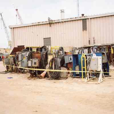 Welding stations at Bay Shipbuilding 2007