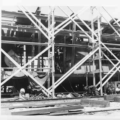 Badger in scaffolding August 1, 1951