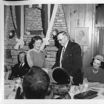 LST-1168 christening dinner November 28, 1953