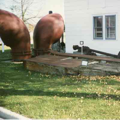 Rudder from the vessel Adriatic in front of the Door County Maritime Museum 1993