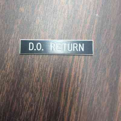 D.O. Return Nameplate