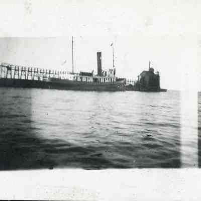 Commerical vessel docked at Menomonee, MI