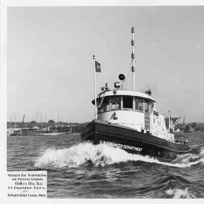 US Engineer Department tug Owen M. Frederick underway 1941
