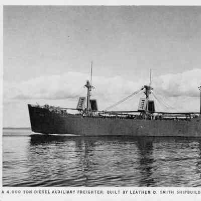 4,000 ton diesel auxiliary freighter built by L.D. Smith
