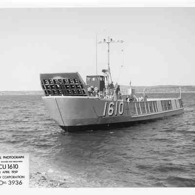 LCU-1610 in water near shore April 24, 1959