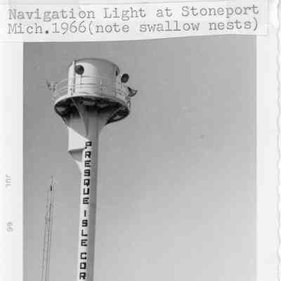 Navigation light at stone port Michigan 1966