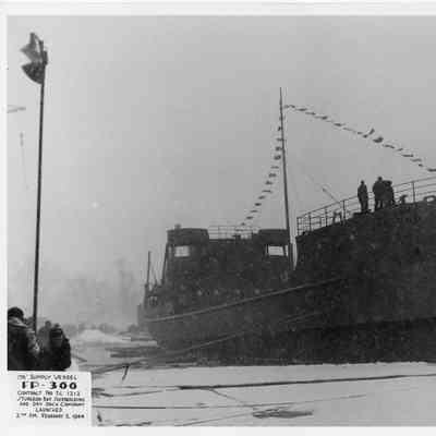 176' supply vessel post launch February 5, 1944