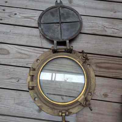 Porthole with glass and cover
