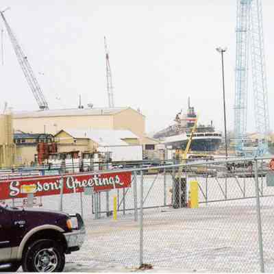 American Valor in graving dock at Bay Shipbuilding 2007