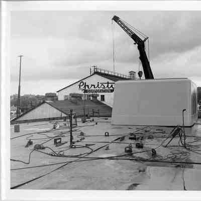 Deck of Spartan under construction September 1, 1951
