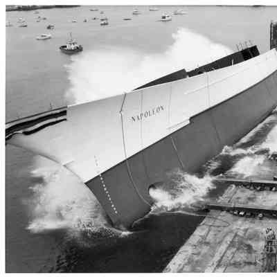 Napolean hitting water during launch