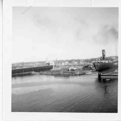 Two docked ships August 1964