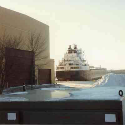 Charles E. Wilson and Sam Laud at Bay Shipbuilding 1991
