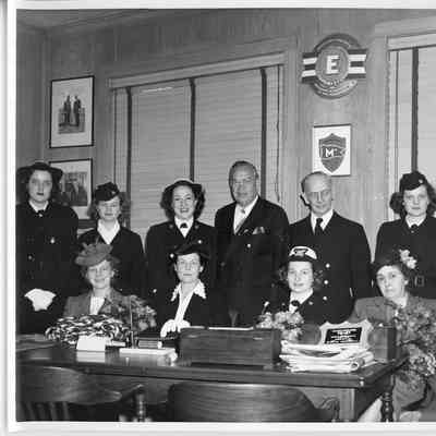 Group of unidentified people gathered for christneing of YW-127