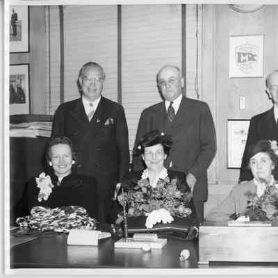 Six unidentified people gathered for christening of YW-127