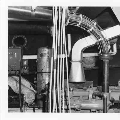 Internal components of a Chicago Fire Boat at Christy Corp 1949