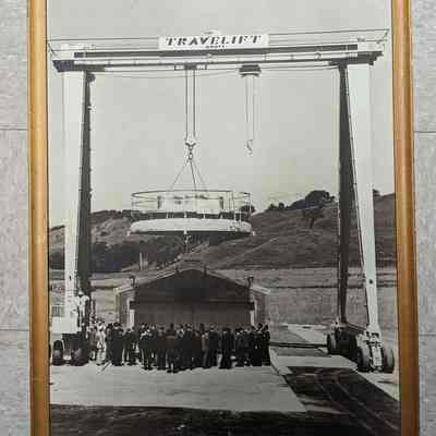 Framed travelift photograph