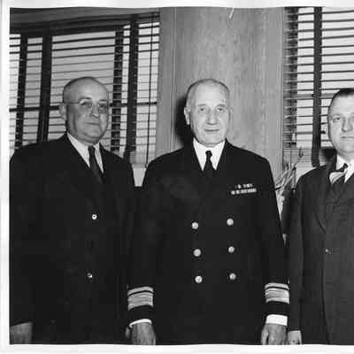 L.D. Smith, William C. Watts, C. Ray Christianson at award ceremony